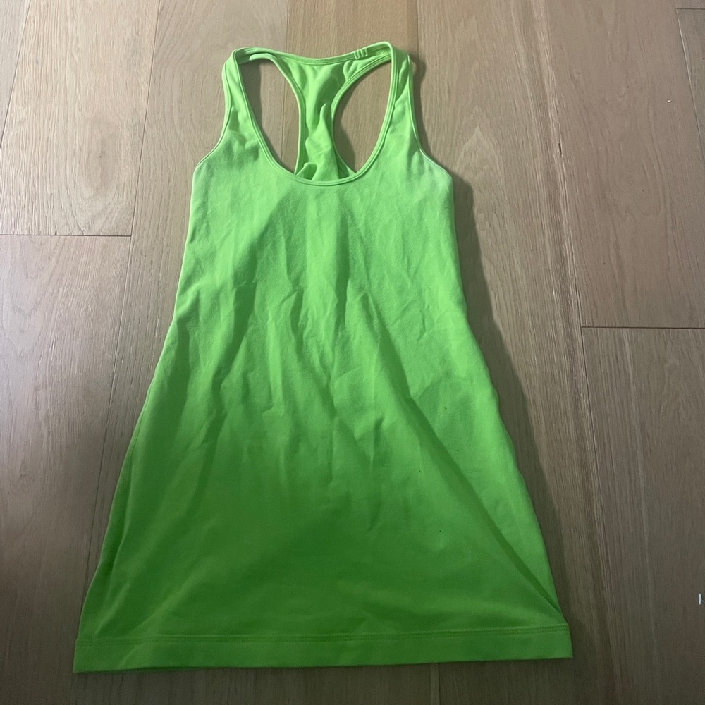 Lululemon Athletica Neon Green Tank Top